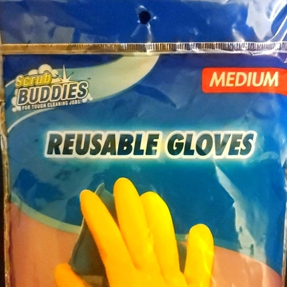 Scrub Buddies Reusable Latex Gloves- Size Medium-5 pairs - Picture 3 of 5